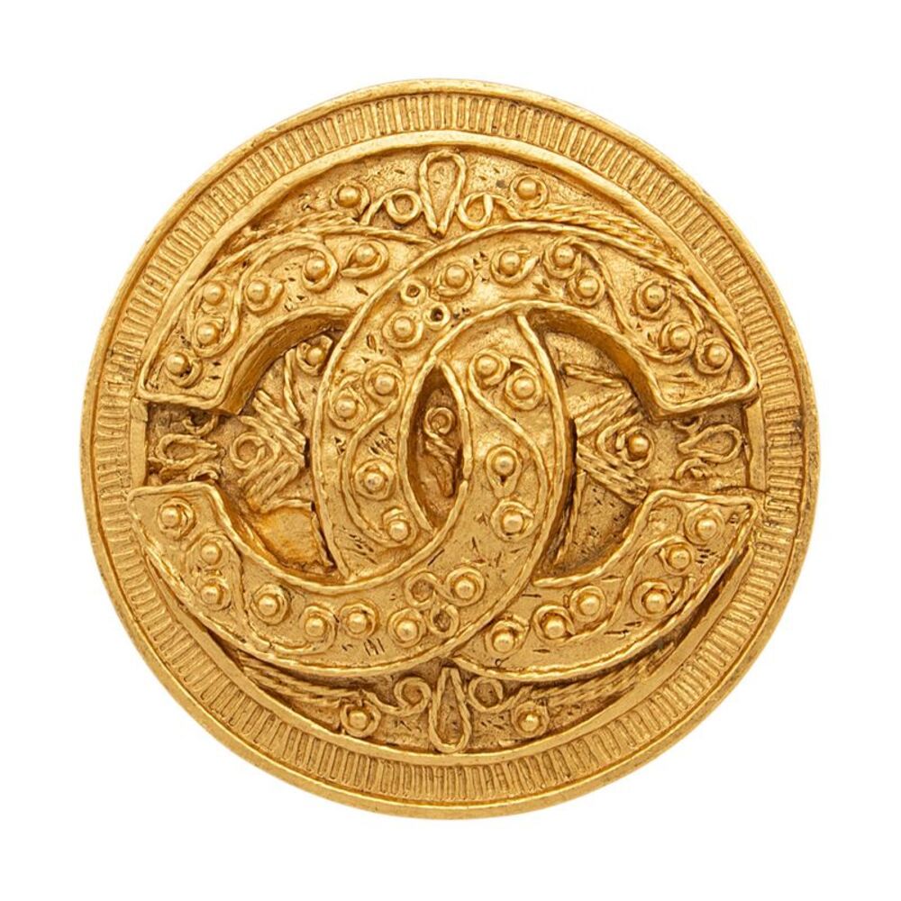 Chanel Vintage CC Medallion Brooch